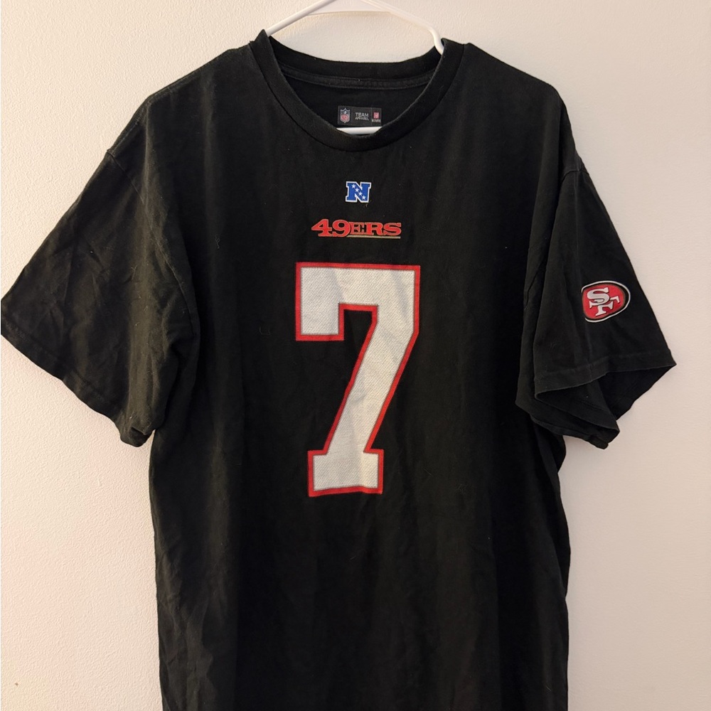 Team Apparel Black #7 49ers Short-Sleeve Jersey Tee